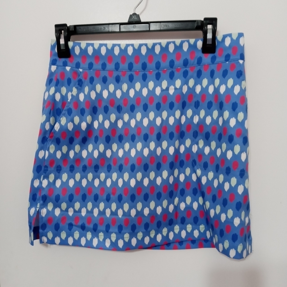 Vineyard Vines ladies Athletic tennis Skort blue pink zipper Pockets Size 00